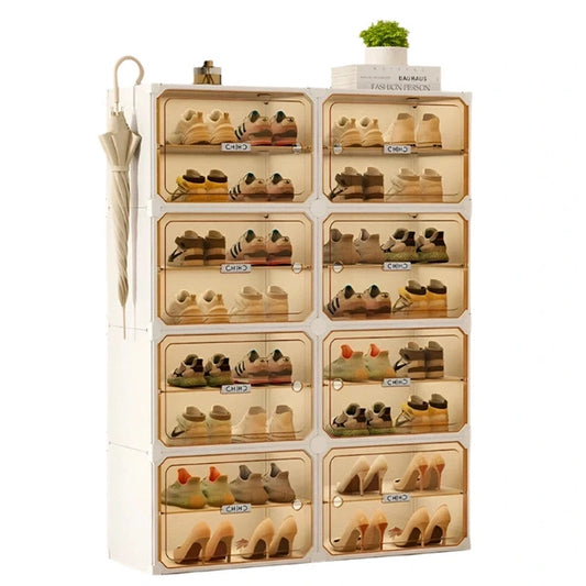Simple Plastic Shoe Cabinets Home Door Shoe Storage Racks Dust-proof