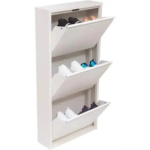Sleek Modern Shoe Storage Cabinet: Versatile Space-Efficient Organizer