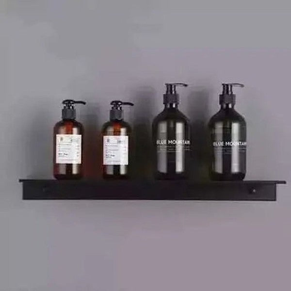 Sleek and Stylish Matt Black Wall Shelf for Modern Bathrooms