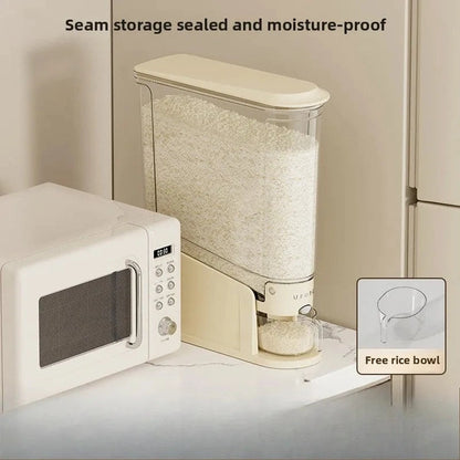 Slim Sealed Rice Container – Insect-Proof, Moisture-Proof Plastic Dispenser