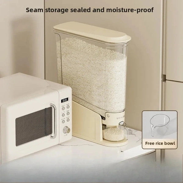 Slim Sealed Rice Container – Insect-Proof, Moisture-Proof Plastic Dispenser