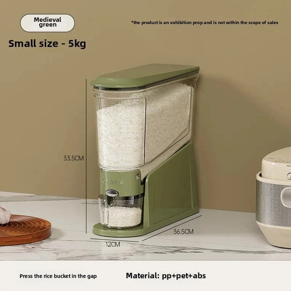 Slim Sealed Rice Container – Insect-Proof, Moisture-Proof Plastic Dispenser