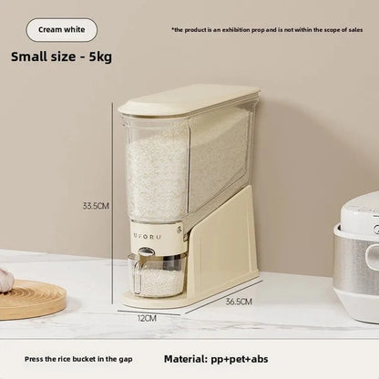 Slim Sealed Rice Container – Insect-Proof, Moisture-Proof Plastic Dispenser