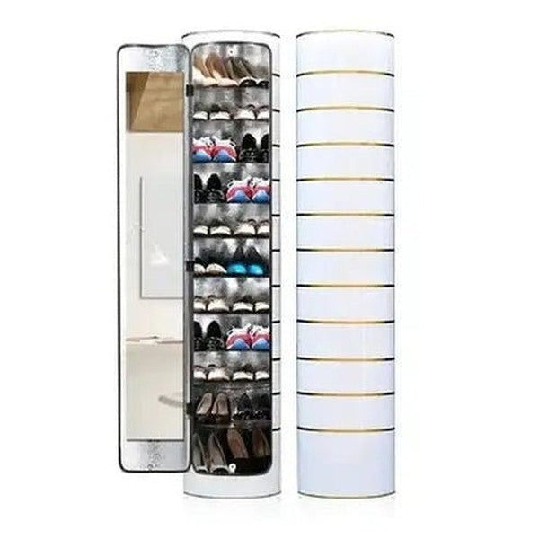 Smart Rotating Shoe Cabinet for Space-Saving Storage · Dondepiso