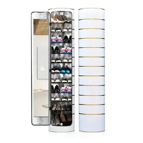 Smart Rotating Shoe Cabinet for Space-Saving Sterilized Storage