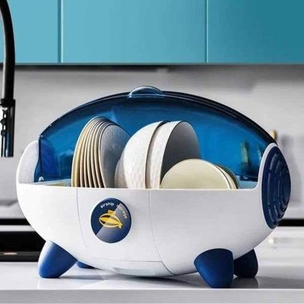 Space Capsule with Cover Dustproof Asphalt Cupboard Storage Bowl