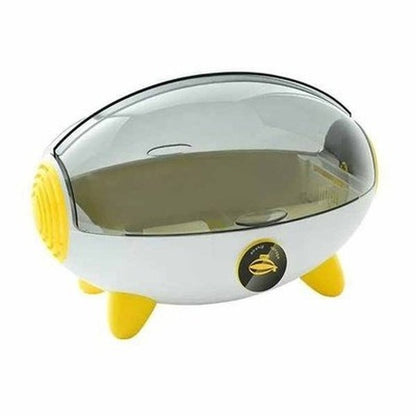 Space Capsule with Cover Dustproof Asphalt Cupboard Storage Bowl