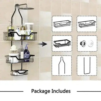 Space-Saving Bathroom Organizer Shower Storage Rack