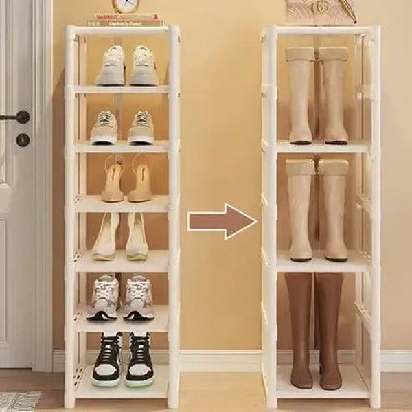 Space-Saving Multi-Layer Stackable Shoe Rack