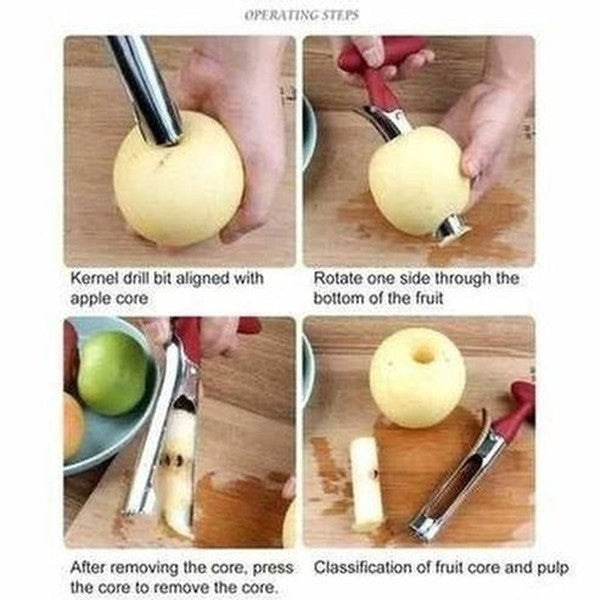 Stainless Steel Apple Core Cutter Knife - Efficient Fruit Slicer