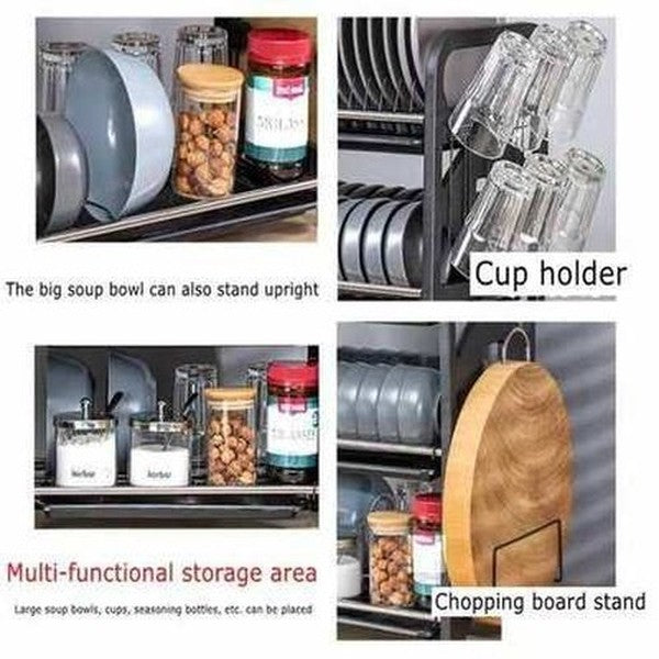 Stainless Steel Dish Storage Racks Dish Drying Shelf with Trays