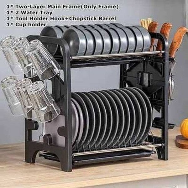 Stainless Steel Dish Storage Racks Dish Drying Shelf with Trays