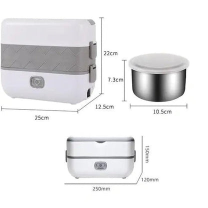 Stainless Steel Double Layer Electric Heating Lunch Box