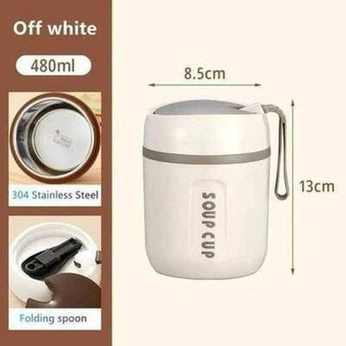 Stainless Steel Insulated Lunch Jar Soup Cup Thermos Containers