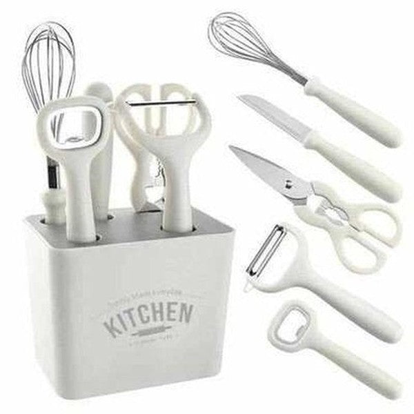 Stainless Steel Kitchen Gadgets Set with Storage Holder