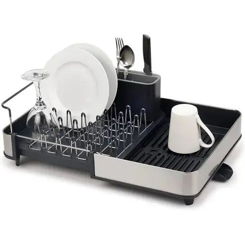 Stainless steel extendable dish rack