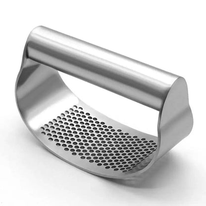 Stainless Steel Garlic Press, Manual Garlic Mincer, Chopping Tool, Curve Fruit and Vegetable Chopper