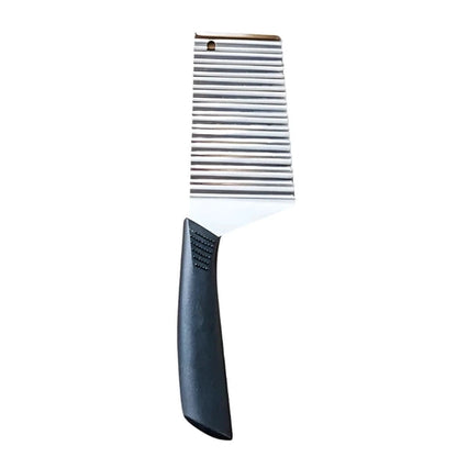 Stainless Steel Potato Chip Slicer Dough Vegetable Fruit Crinkle Wavy Slicer Knife