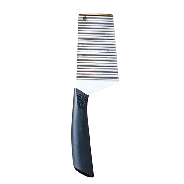 Stainless Steel Potato Chip Slicer Dough Vegetable Fruit Crinkle Wavy Slicer Knife