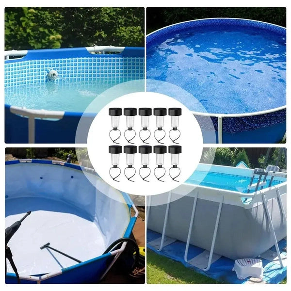Stainless Steel Solar Pool Light, Frame on the Ground for Swimming Pool