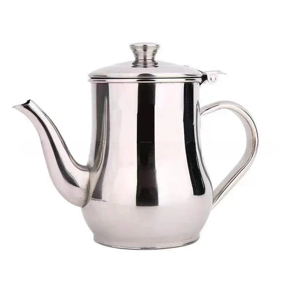 Stainless Steel Teapot with Filter, Kitchen Oil Pot, Liquid Seasoning Container