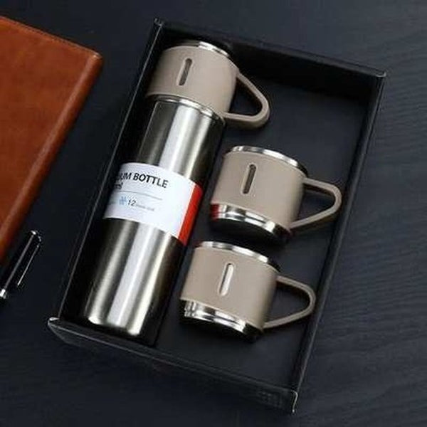 Steel Thermo Vacuum Insulated Bottle with Cup