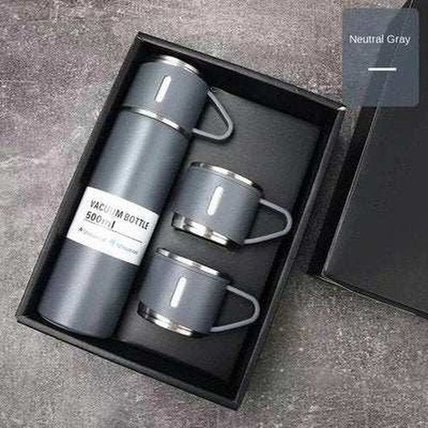 Steel Thermo Vacuum Insulated Bottle with Cup