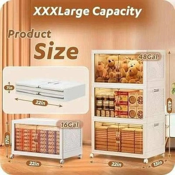 Storage Bins with Lids with Wheel