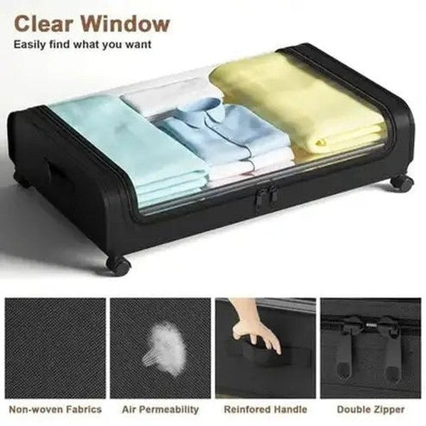 Storage Box with Lid and Zipper