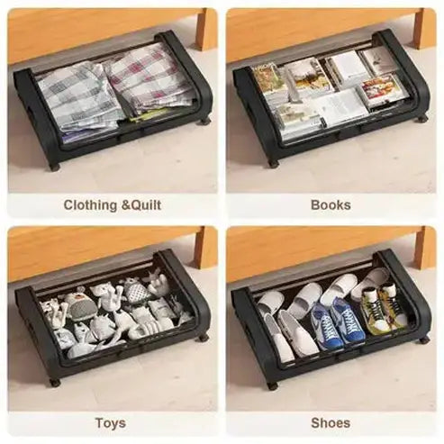 Storage Box with Lid and Zipper