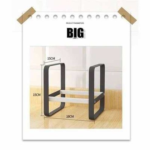 Storage Rack Pot Lid Rack Dish Metal Shelf Organizer