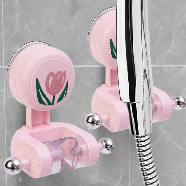 Suction Cup Shower Holder, Tulip No Hole Punch, 360° Adjustable Easy Disassembly