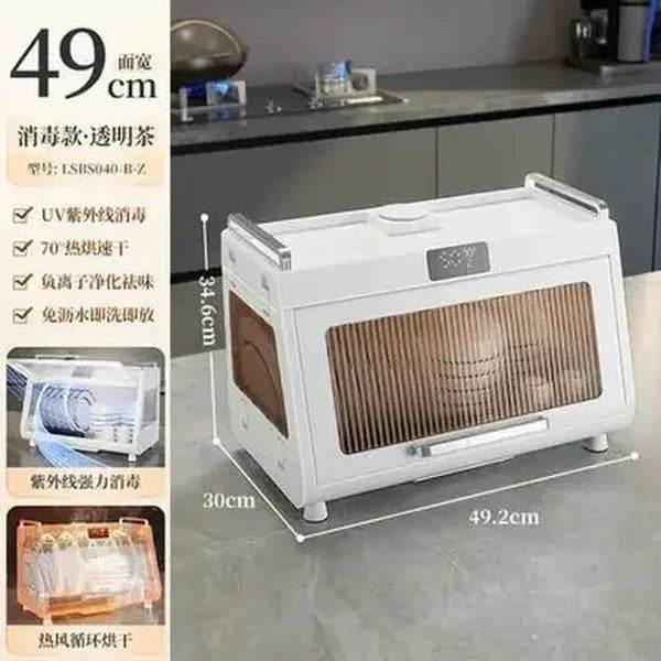 Tableware Sterilizer and Drying Rack with UV Disinfection