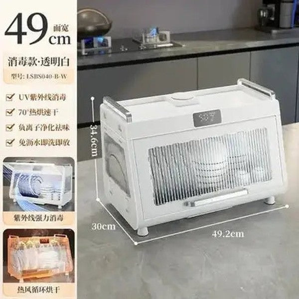 Tableware Sterilizer and Drying Rack with UV Disinfection