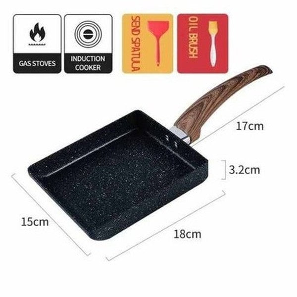 Tamagoyaki Frying Pan Omelet Nonstick Cooking Saucepan