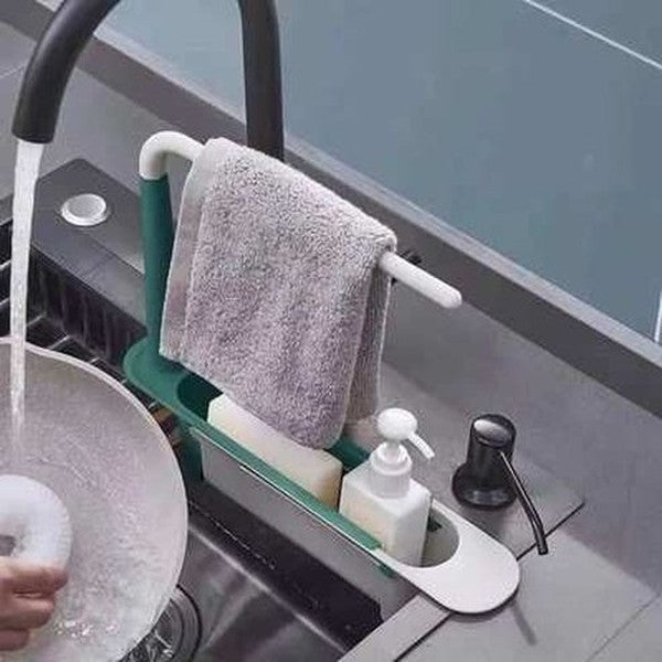 Telescopic Sink Rack Sponge Organizer