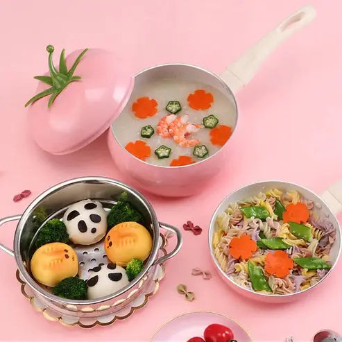 Tomato-Shaped Non-Stick Frying Pan for Induction Cooking