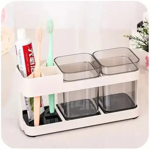 Toothbrush and Toothpaste Holder Set with Rinse Cups