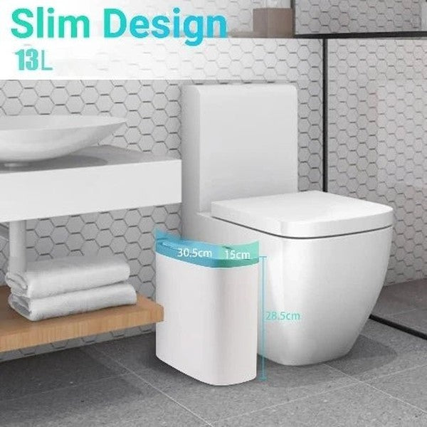 Touchless Bathroom Trash Can: Motion Sensor Slim Design