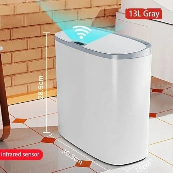 Touchless Bathroom Trash Can: Motion Sensor Slim Design