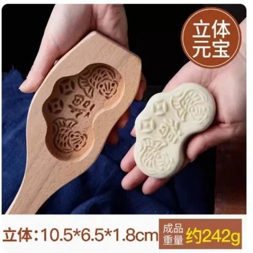 Traditional Hand-Crafted Wooden Steamed Bun Mold