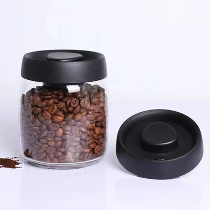 Transparent Mason Jar: Airtight Coffee Bean Canister
