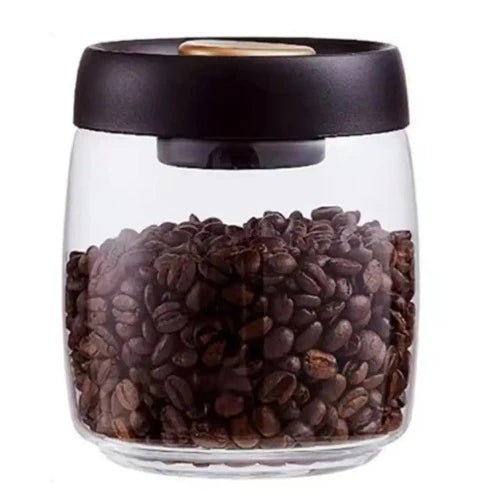 Transparent Mason Jar: Airtight Coffee Bean Canister