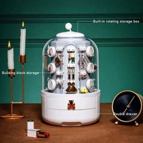 Transparent Round Jewelry Box Display Stand