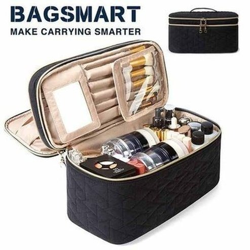 Travel Cosmetic Case Double Layer Makeup Organizer Bag