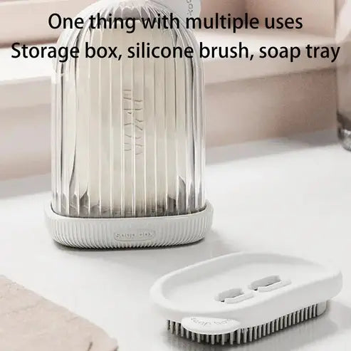 Travel Soap Bar Holder with Brush Compartment