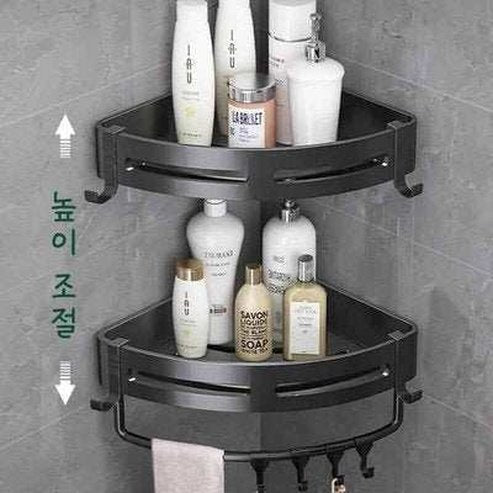 Triangle Bathroom Storage Shelf Wall Mounted – Perforation Free