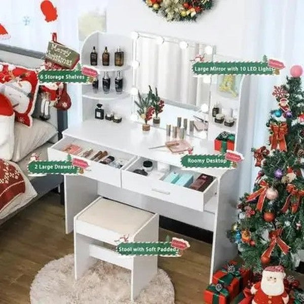 Vanity Desk with Drawers