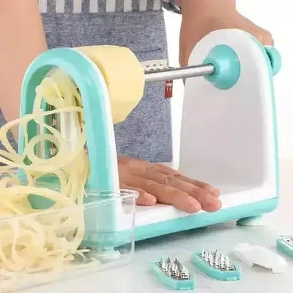 Vegetable Spiralizer with Storage Basket and Crank