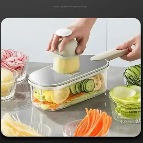 Versatile Manual Vegetable Slicer with Multiple Blades